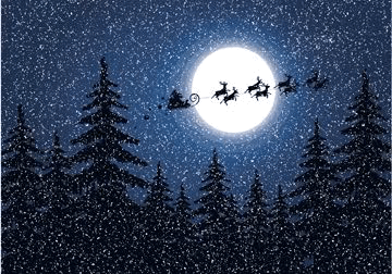 Ballade en traineau à Noël